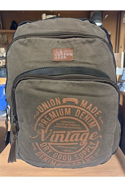 Old Cotton حقيبة ظهر مدرسية ذات تصميم كاجوال مطبوع باللون الأسود عالي الجودة ...