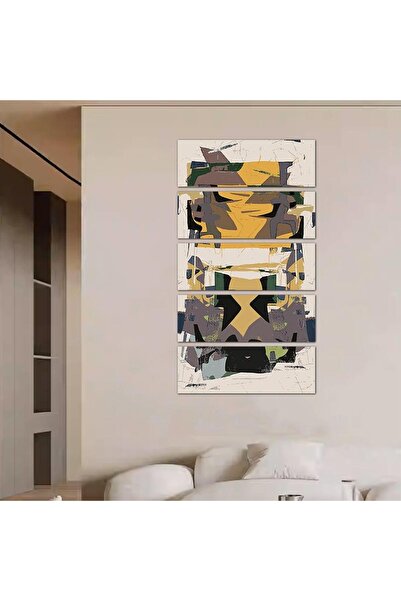 Generic Modern Abstract Art Wall Panel - 24035 - Divided into five equal pieces
