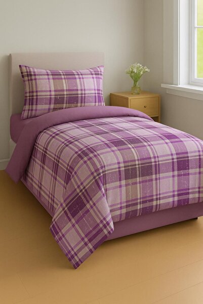 ayçiçek home Set de lenjerie de pat pentru o persoană și cearșaf de pat fără ...