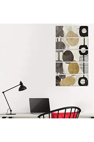 Generic Modern Abstract Art Wall Panel - 24128 - Divided into five equal pieces
