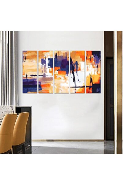 Generic Modern Abstract Art Wall Panel - 24053 - Divided into five equal pieces