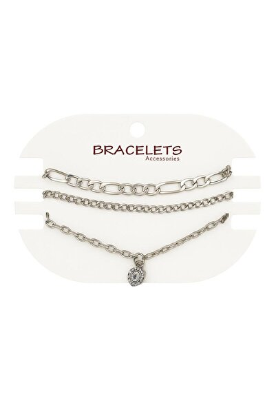 Vipfoni مجموعة أساور نسائية ثلاثية بسلسلة