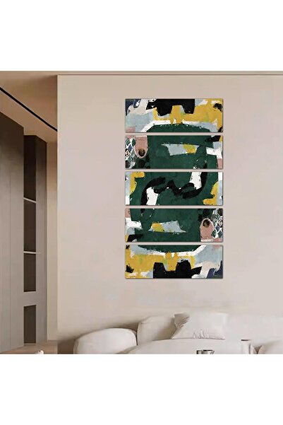 Generic Modern Abstract Art Wall Panel - 24031 - Divided into five equal pieces