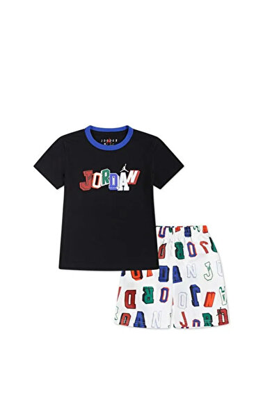 Nike Jordan T-Shirt: 60% Cotton, 40% Polyester, Shorts: 100% Children's Shorts-T-Shirt 2-Piece Set 85D705