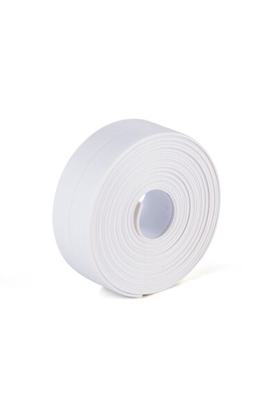 CBD CORAL BEST DEALS Bandă adezivă de etanșare pentru chiuvetă, aragaz, cadă și cabină de duș, 3,2 m x 3,8 cm, Gri