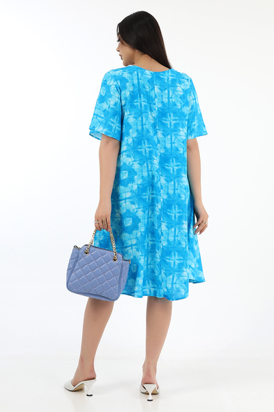 SCHIK Set de rochii din viscoză din 3 piese pentru femei – turcoaz, verde, albastru – rochie casual confortabilă și elegantă