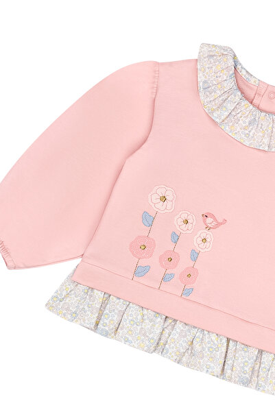 Miny Center Yakası Fırfır Detaylı Kız Bebek İkili Takım