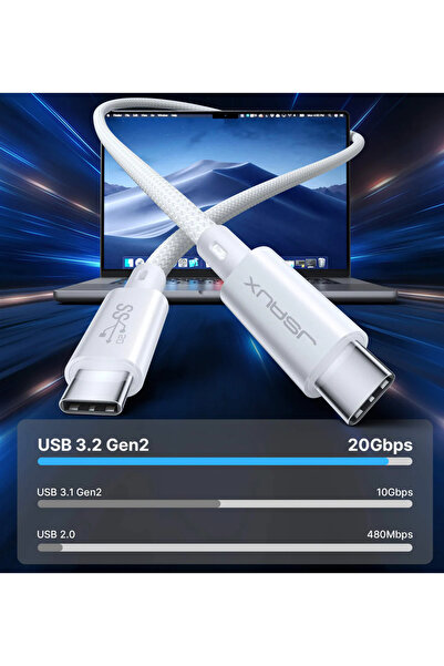 Other Cablu USB-C 3.2 Gen 2 JSAUX PD 100W 20V / 5A pentru MacBook iPhone ROG Ally 1m