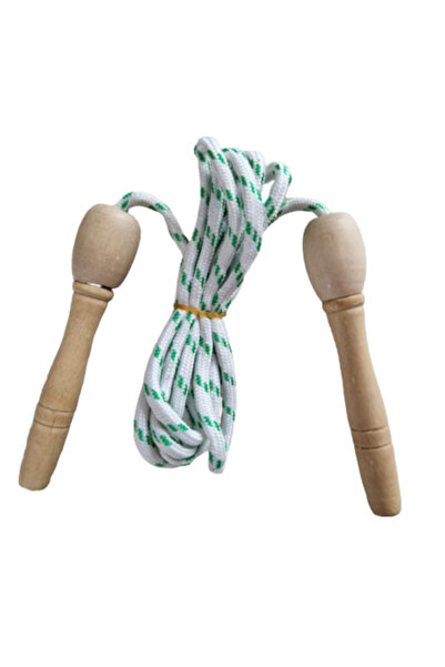 OEM Coarda de sarit pentru copii 220 cm, manere din lemn, putin elastica - mu...