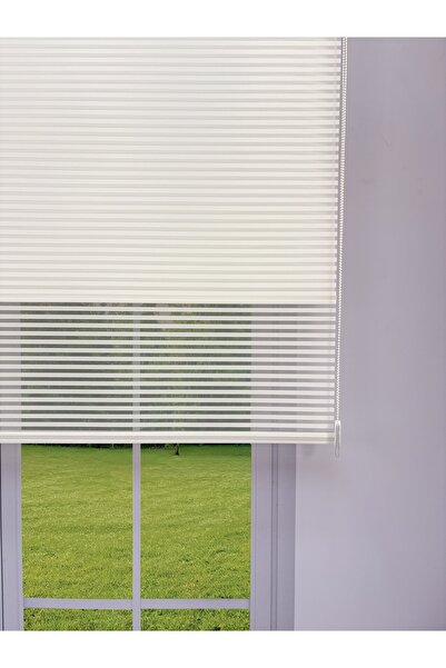 donatti perde LUNA Serisi Beyaz Tül Beyaz Stor Perde Işık Kontrollü, Çift Mek...