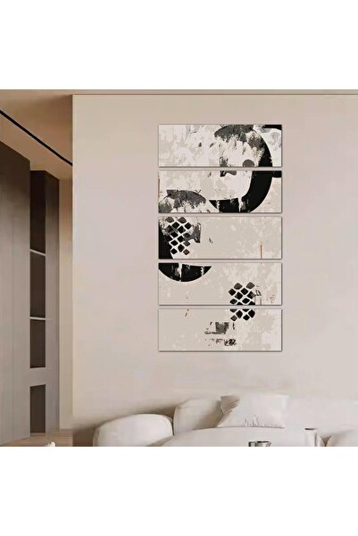 Generic Modern Abstract Art Wall Panel - 24027 - Divided into five equal pieces