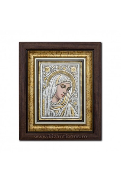 U Icoană placată cu argint - Maica Domnului cu lacrimi - Filimeni 27x32 cm K701-404