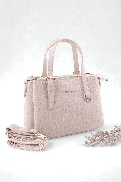 Just Polo حقيبة كتف نسائية من الجلد الفاخر للموسم الجديد مكونة من 3 أقسام وحز...