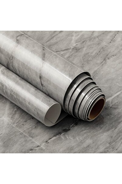 Al Raied ملصق ورق حائط رخامي قابل للسحب واللصق - (رمادي غامق 9.8 قدم) ورق اتص...