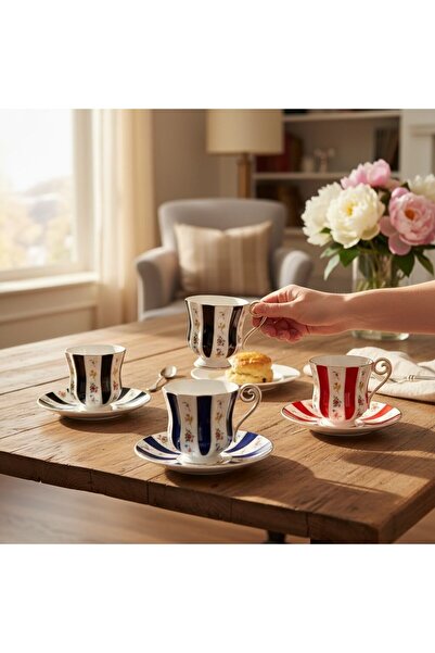 Muba Consept ACEM 6 KİŞİLİK PORSELEN FİNCAN TAKIMI 120 ML