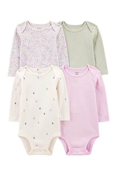 Carter's Baby Girl Long Sleeve 4-Piece Bodysuit