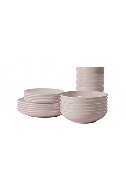 Rissa Porcelain Dinner Set, Made up of 24-Piece Pink. / 119843