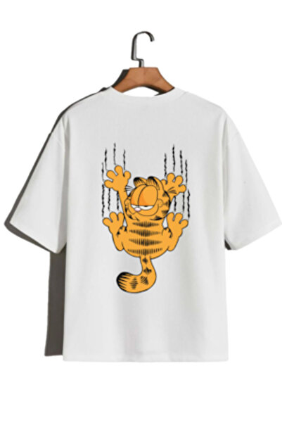 Malfini Tricou Unisex Larg T-shirt cu imprimeu Garfield, Alb