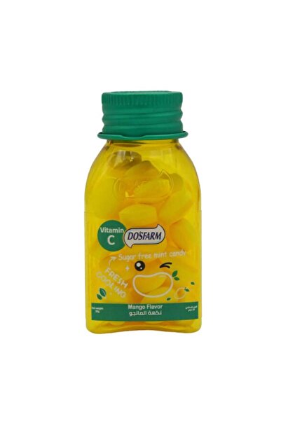 DOSFARM دوزفارم حلوى 22 جرام مع فيتامين بنكهة المانجو خالية من السكر