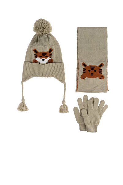 Kitti طقم قفازات وقبعة ATKI مكون من 3 قطع مع بطانة من الصوف للأعمار من 4 إلى ...