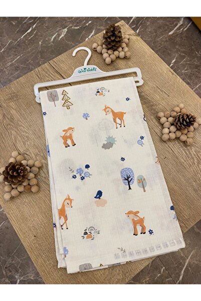 Anne&Bebek Multi-Purpose Muslin Cover, 100x80, Newborn, Muslin Baby Blanket, Muslin Fabric