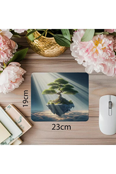 Wisdom Rain لوحة ماوس على شكل بونساي معلقة في الهواء - لوحة ماوس مطبوعة مستطي...