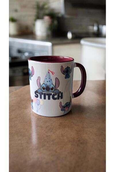 Home Stitch Fun Character Burgundy Color Alien Mug Cup