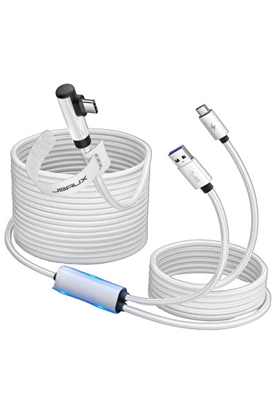 Other 5M Cable for Meta Oculus Quest Steam VR PC VR Pro USB-C Angled USB-A