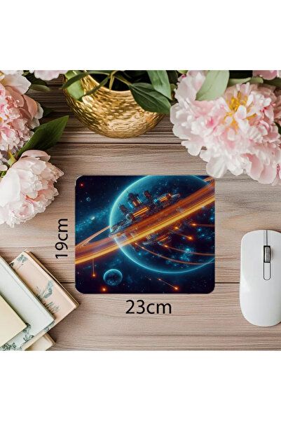 Wisdom Rain لوحة ماوس محطة الفضاء ذات الطابع العلمي الخيالي - 19 × 23 سم 2 مم مستطيلة مطبوعة مستوردة