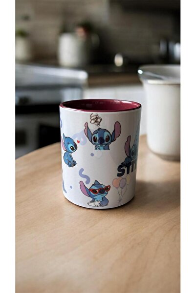 Home Stitch Fun Character Burgundy Color Alien Mug Cup