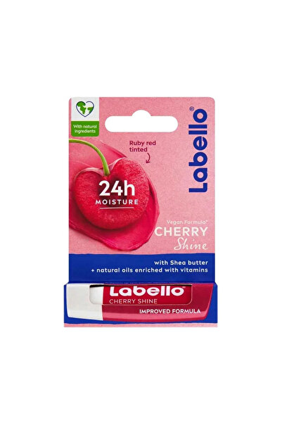 LABELLO Cherry Shine Ruby Red Tinted Lip Balm With Shea Butter And Natural Oi...