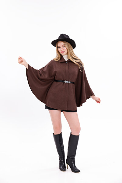 beeke Women's Belted Stitched Poncho