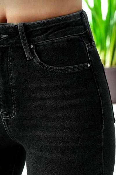 byhaziran butik Nuse ženske uske farmerke visokog struka od likre u antracit ...