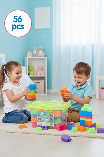 hak-iş oyuncak Playblox Neon Renk Block 56 Parça Pls Kutu