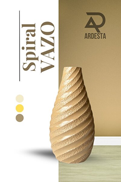 ardesta Vază decorativă nordică cu model spiralat lucrat manual, cu pulbere d...