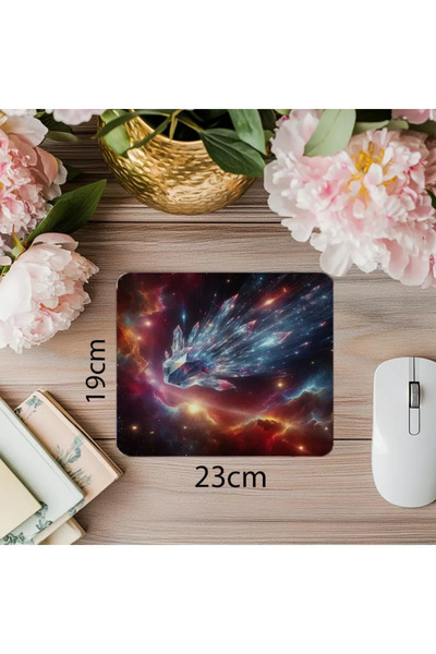 Wisdom Rain لوحة ماوس كوزميك مطبوعة على شكل كوني - 19 × 23 سم 2 مم مستطيلة مطبوعة مستوردة