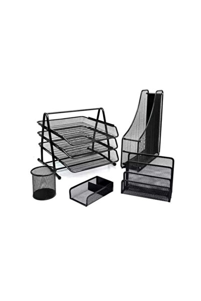 Ark طقم مكتب معدني 5 قطع رف مستندات حامل قلم مجلة حامل قلم حامل رسائل