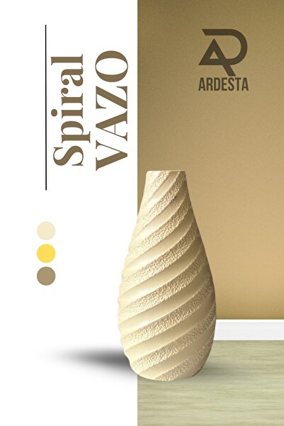 ardesta Vază decorativă nordică cu model spiralat lucrat manual, cu pulbere d...