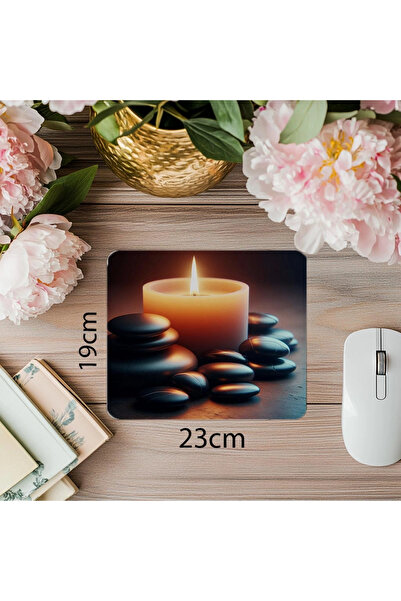 Wisdom Rain لوحة ماوس بإضاءة تأملية - 19 × 23 سم 2 مم مستطيلة مطبوعة مستوردة