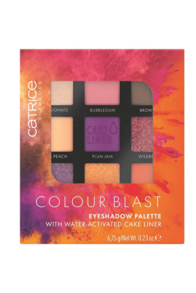 Catrice Colour Blast Eyeshadow Palette 9 Shades With Water Activated Cake Lin...