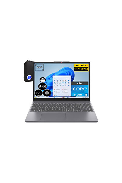 LENOVO IP Slim 3 i5-13420H 16GB RAM 512GB SSD WUXGA 83K100Q0TREP4 15.3" IPS Win11 Pro + ElektroPasaj Çanta