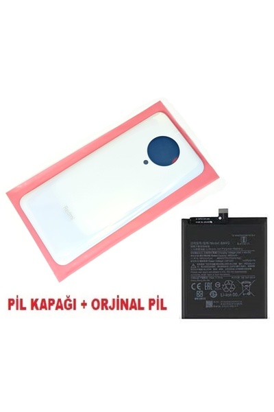 instatech Xiaomi POCO F2 Pro Arka Kapak Batarya Pil Kapağı + PİL (CAM) BEYAZ