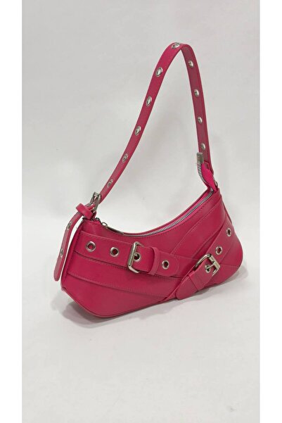 SHIKIRTI Geantă de umăr pentru femei cu detaliu de cataramă dublă în formă de...