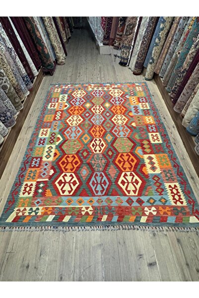 ŞİRVAN HALI EL DOKUMA AFGAN KİLİM - 205 x 284