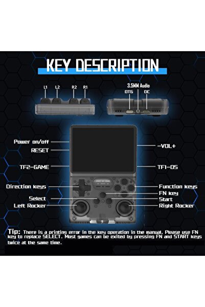 Generic R36s retro Handheld Gaming Console with 64G Cards, Portable Retro Game Consoles Linux Gaming System