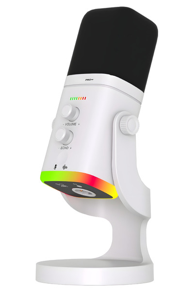Rever PRO++ Yayıncı Mikrofonu Profesyonel Gaming Oyuncu RGB Işıklı Masaüstü Mikrofon