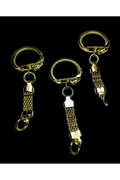 Flea Market Gold Color Special Wicker Keychain Ring - Key Rings - 10 Pieces