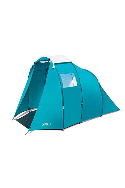 TSUMAB خيمة تخييم عائلية بافيليو تتسع لأربعة أشخاص - مأوى خارجي مقاوم للماء بتصميم نفق