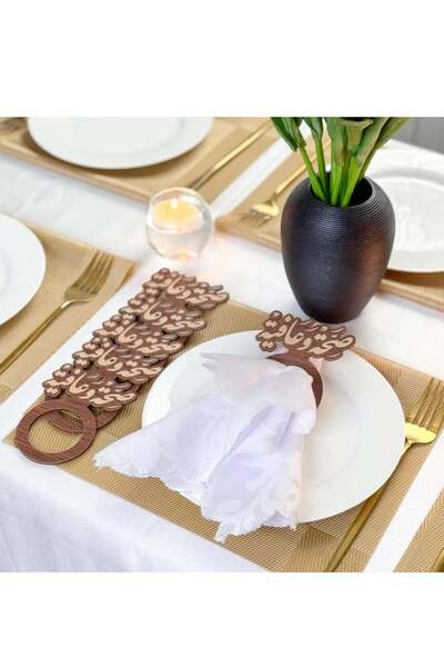 Story of candle 6-piece tissue and napkin holder set with the phrase "Health ...