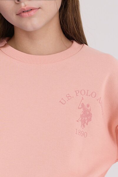 U.S. Polo Assn. Girls' Cotton 3 Thread Non-Embossed Crew Neck Bottom-Top Set Q3Pkl4Kk21